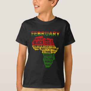 Schwarze Geschichte Monat Afrikanische Kartenfarbe T-Shirt