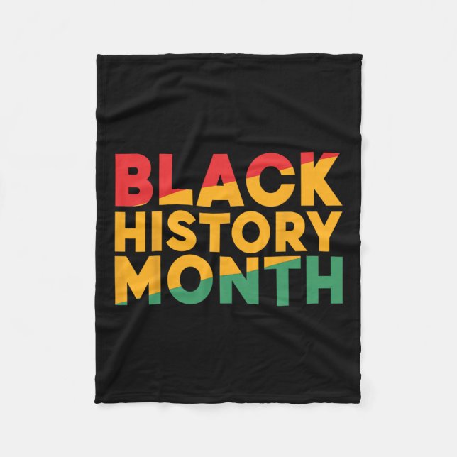 Schwarze Geschichte Monat Afrikanischer amerikanis Fleecedecke (Vorderseite)