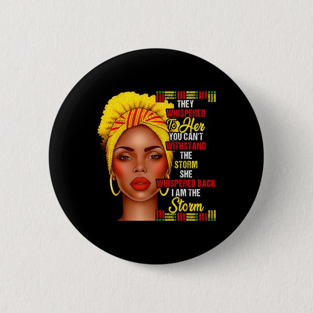 Schwarze Geschichte Monat Afro Schwarze Frauen Mäd Button (Vorderseite)
