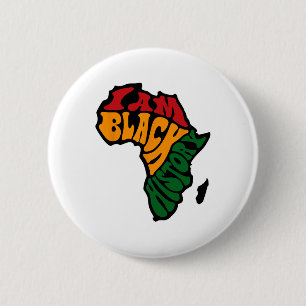 Schwarze Geschichte Monat Apparel Afrika Karte Ken Button