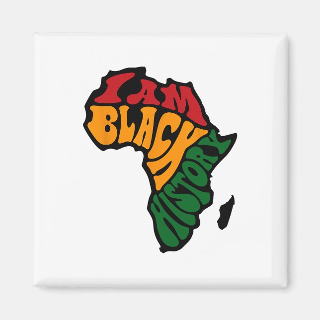 Schwarze Geschichte Monat Apparel Afrika Karte Ken Magnet (Vorne)