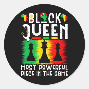 Schwarze Geschichte Monat Black Queen Women Jugend Runder Aufkleber