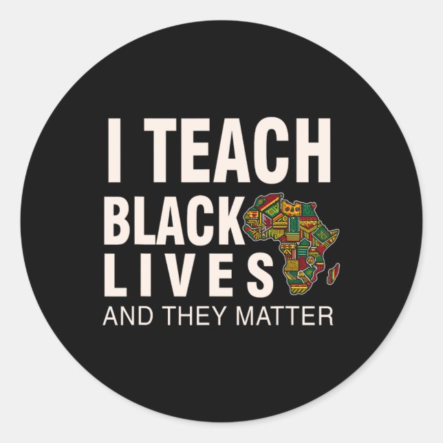 Schwarze Geschichte Monat Blm I lehre schwarze Leb Runder Aufkleber (Vorderseite)