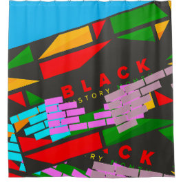 SCHWARZE GESCHICHTE MONAT! DUSCHVORHANG