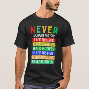 Schwarze Geschichte Monat: Entschuldigen Sie sich  T-Shirt