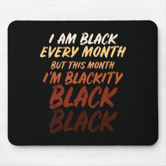 Schwarze Geschichte Monat Ermächtigung Schwarzer P Mousepad (Vorne)