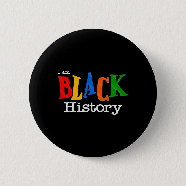 Schwarze Geschichte Monat Faust Frauen Männer Button (Vorderseite)