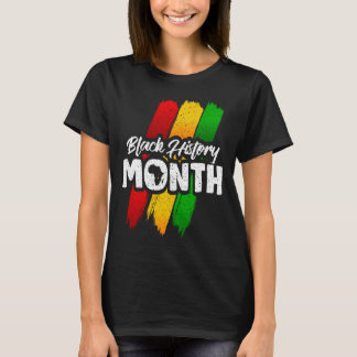 Schwarze Geschichte Monat Flag Afrikanischer ameri T-Shirt