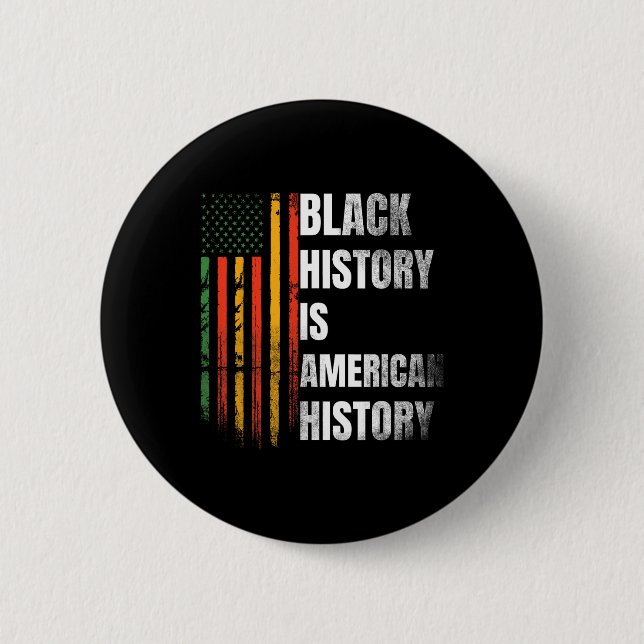 Schwarze Geschichte Monat Frauen Afrikanische Flag Button (Vorderseite)