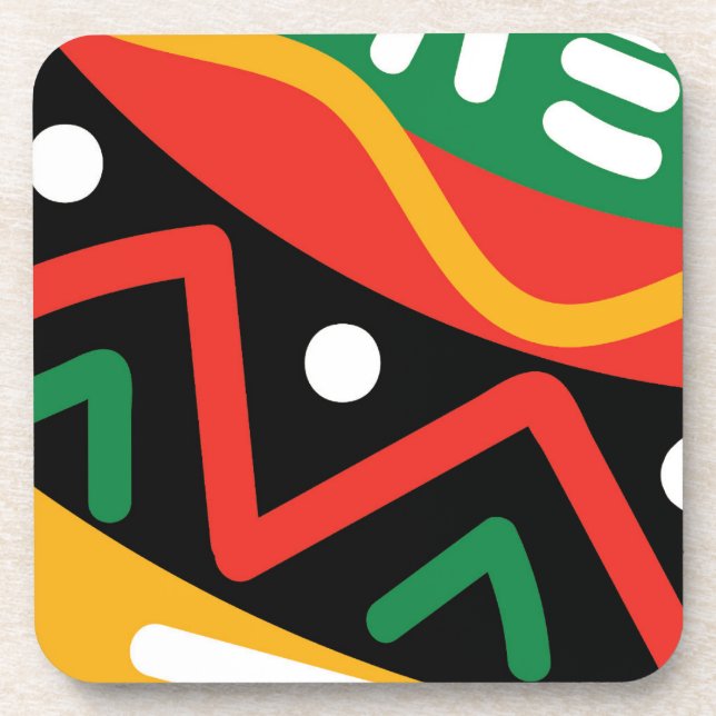 Schwarze Geschichte Monat Geografie-Kissen Getränkeuntersetzer (Vorderseite)