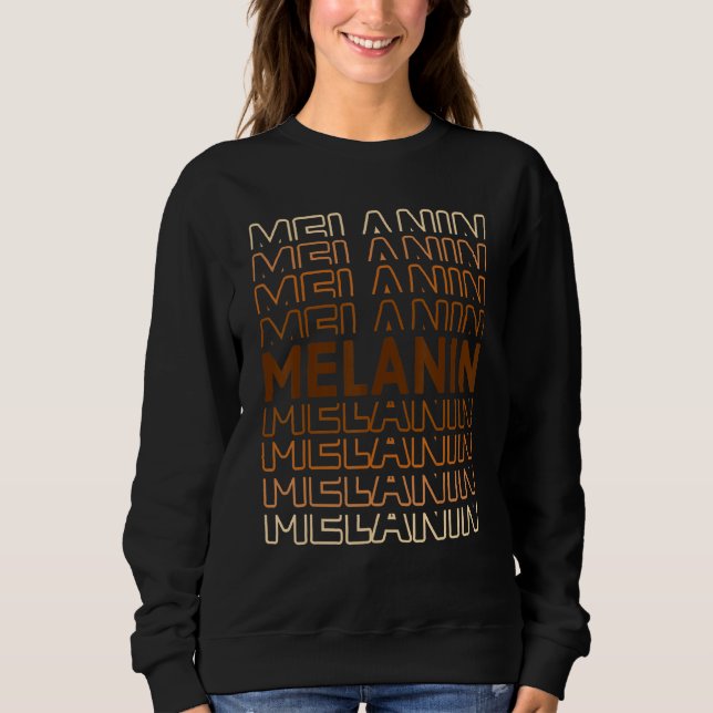 Schwarze Geschichte Monat Haut Tones Schwarzer Sto Sweatshirt (Vorderseite)