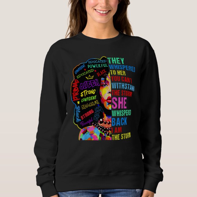 Schwarze Geschichte Monat Hemd Afrikanische Frau A Sweatshirt (Vorderseite)