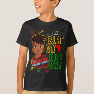 Schwarze Geschichte Monat Kinder Jungs Ich bin Afr T-Shirt