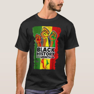 Schwarze Geschichte Monat Melanin Afro Afrikanisch T-Shirt