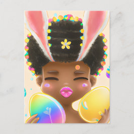 Schwarze Geschichte Monat Melanin Girl Magic König Feiertagspostkarte