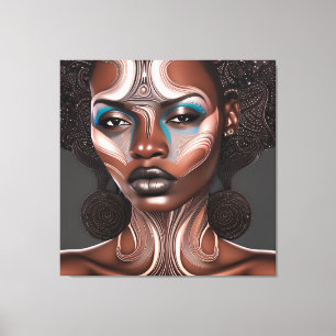 Schwarze Geschichte Monat Melanin Girl Magic König Leinwanddruck