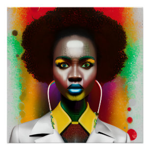 Schwarze Geschichte Monat Melanin Schwarze Girl Ma Poster