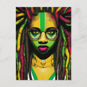 Schwarze Geschichte Monat Melanin Schwarze Girl Ma Postkarte