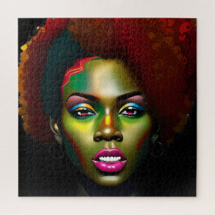Schwarze Geschichte Monat Melanin Schwarze Girl Ma Puzzle