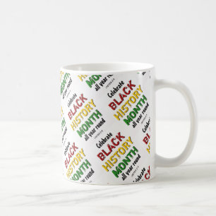 SCHWARZE GESCHICHTE MONAT Motivierend BHM Kaffeetasse