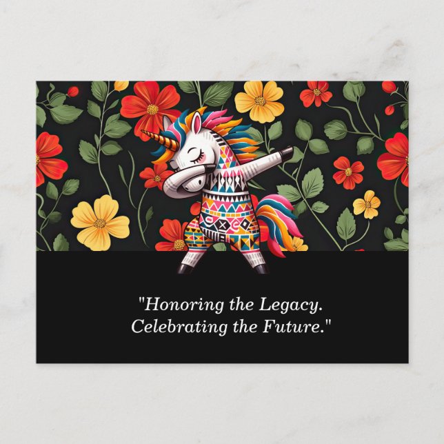 Schwarze Geschichte Monat Postkarte mit lebendiger (Vorderseite)