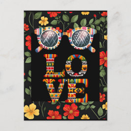 Schwarze Geschichte Monat Postkarte mit lebendiger