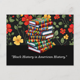 Schwarze Geschichte Monat Postkarte mit lebendiger