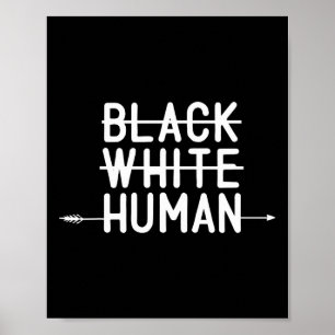 Schwarze Geschichte Monat Schwarz-weißer Mensch-Af Poster
