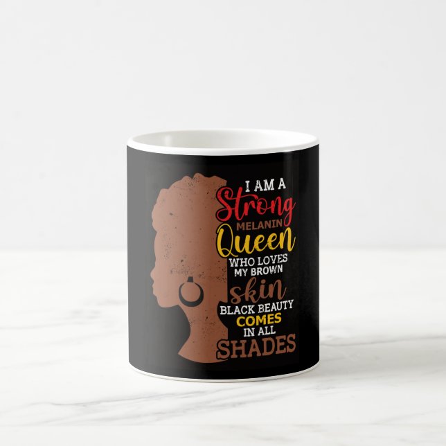 Schwarze Geschichte Monat Schwarze Frau Afro Kaffeetasse (Mittel)