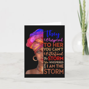 Schwarze Geschichte Monat Shirt Afrikanische Frau  Karte