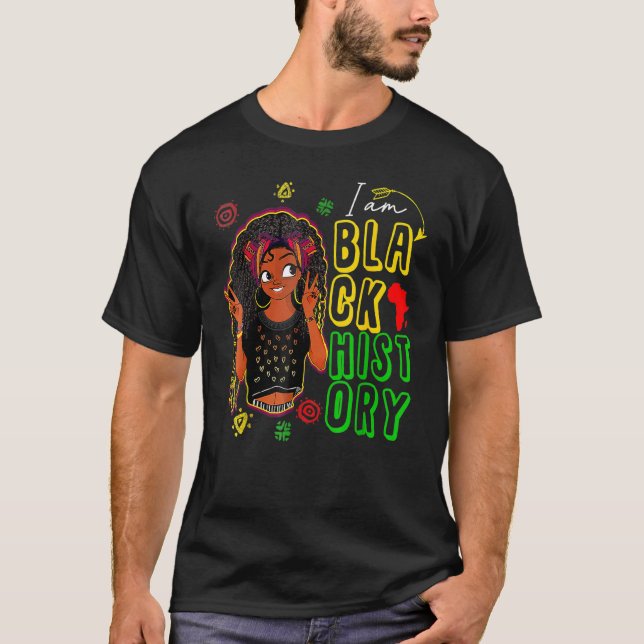 Schwarze Geschichte Monat Shirt Mädchen Afrikanisc (Vorderseite)