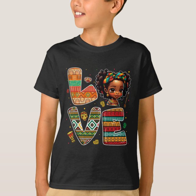 Schwarze Geschichte Monat starke afrikanische Klei T-Shirt (Vorderseite)