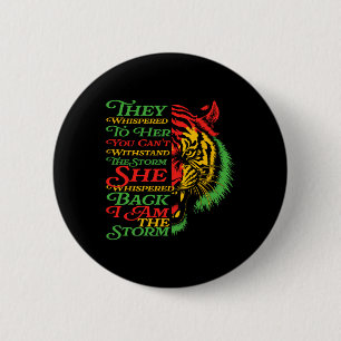 Schwarze Geschichte Monat Tiger Afrikanisch farben Button