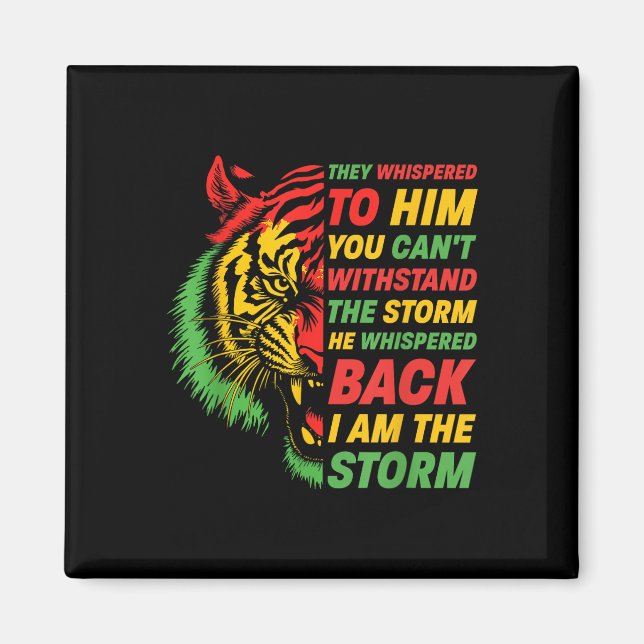 Schwarze Geschichte Monat Tiger Afrikanisch farben Magnet (Vorne)