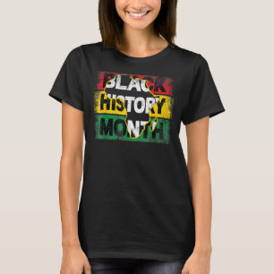 Schwarze Geschichte Monat Vintage Afrika Karte T-Shirt