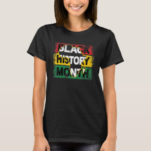 Schwarze Geschichte Monat Vintages Afrika Karte T-Shirt