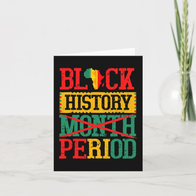 Schwarze Geschichte Monatszeit Melanin Black Pride Karte (Vorderseite)