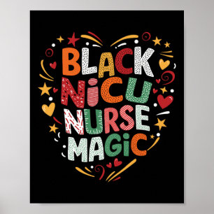 Schwarze Geschichte Nicu Krankenschwester Magie Af Poster