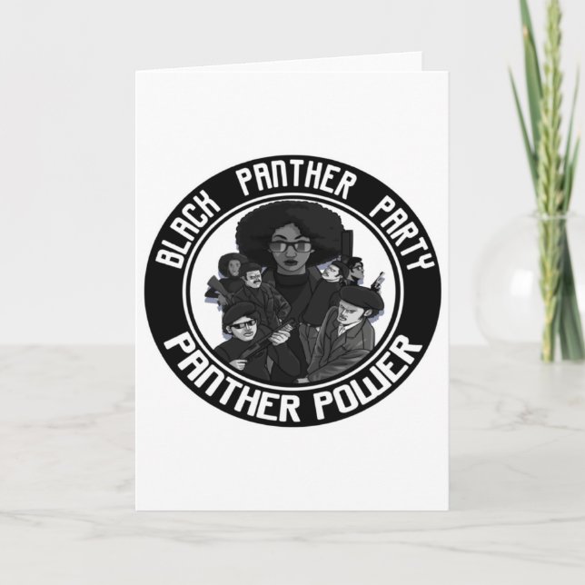 Schwarze Geschichte Panther Partei Afro Bürgerrech Karte (Vorderseite)