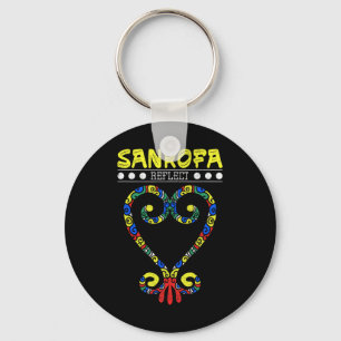 Schwarze Geschichte Sankofa Herz spiegelt afrikani Schlüsselanhänger