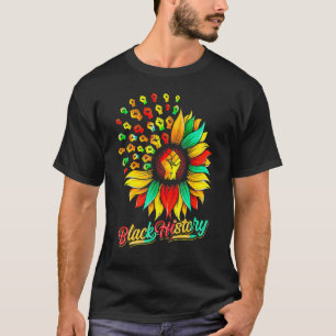 Schwarze Geschichte Sonnenblumen Frische afrikanis T-Shirt