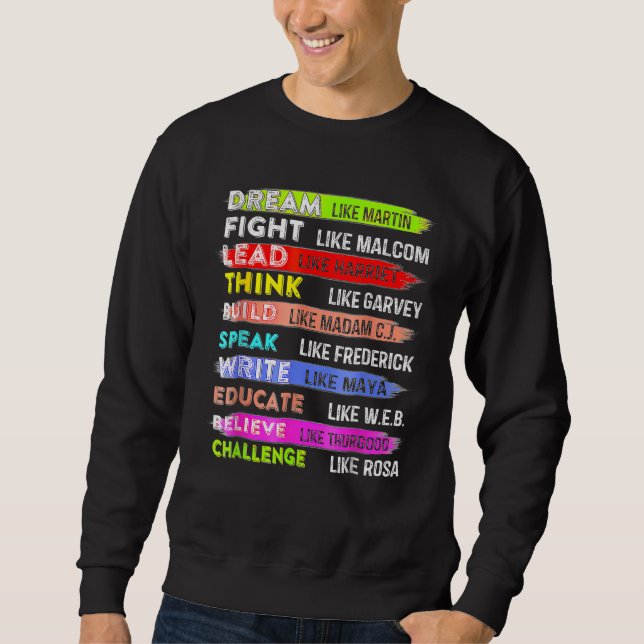 Schwarze Geschichte Sweatshirt (Vorderseite)