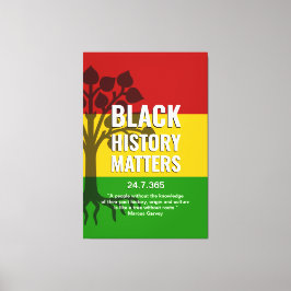 Schwarze Geschichte zählt MARCUS GARVEY Leinwanddruck
