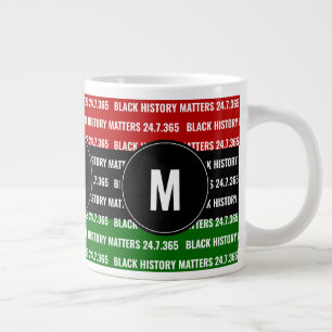 SCHWARZE GESCHICHTE ZÄHLT Monogramm Tasse