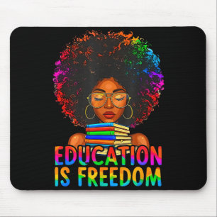Schwarze Geschichtsausbildung ist Freiheit Bücher Mousepad