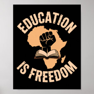 Schwarze Geschichtsausbildung ist Freiheit Bücher Poster