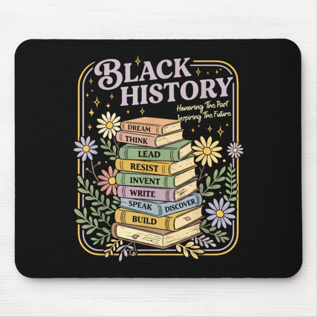 Schwarze Geschichtsbücher Monat schwarze afroameri Mousepad (Vorne)