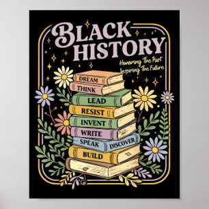 Schwarze Geschichtsbücher schwarz afroamerikanisch Poster