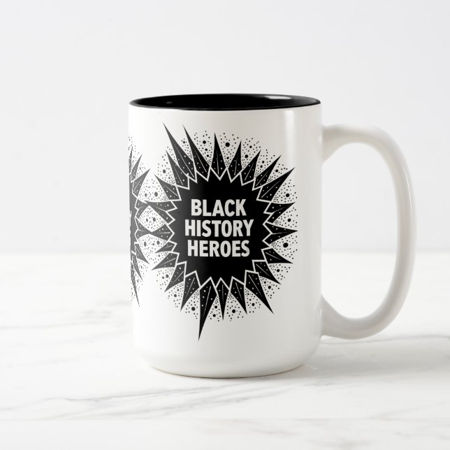 Schwarze Geschichtshelden feiern Schwarzgeschichte Zweifarbige Tasse (Rechts)