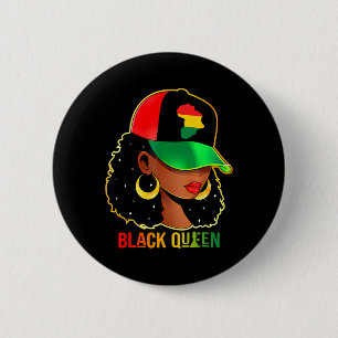 Schwarze Geschichtskönigin Schwarzer Geschichtsmon Button